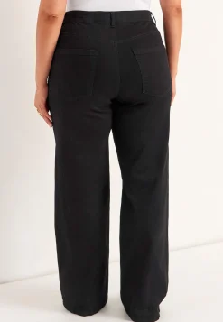 Brede, lange jeans med høj talje Renata | Cellbes