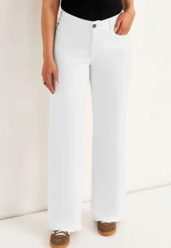 Brede, lange jeans med høj talje Renata