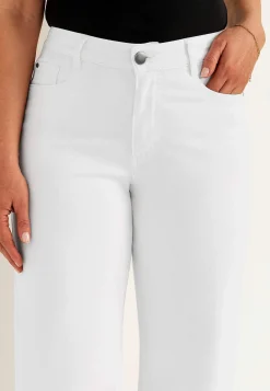 Brede, lange jeans med høj talje Renata