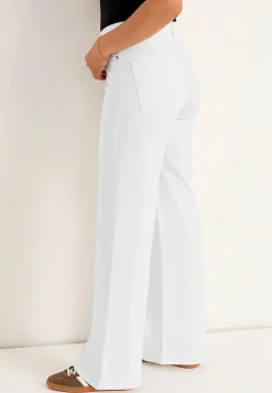 Brede, lange jeans med høj talje Renata