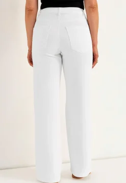 Brede, lange jeans med høj talje Renata