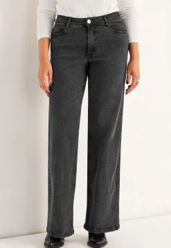 Brede, lange jeans med høj talje Renata | Cellbes