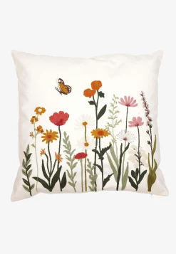 Broderet pudebetræk med blomstermønster | Cellbes