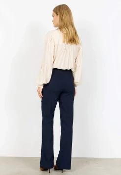 Bukser i bengalin med dekorative knapper | Cellbes