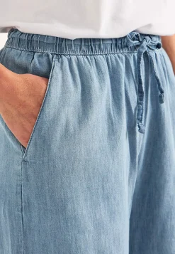 Bukser i denim med brede ben