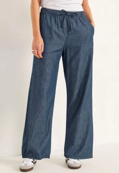 Bukser i denim med brede ben