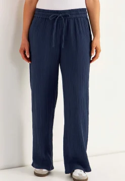 Bukser i rynket bomuld