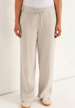 Bukser i rynket bomuld