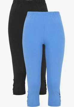 Capri leggings med dejlige detaljer 2-pack