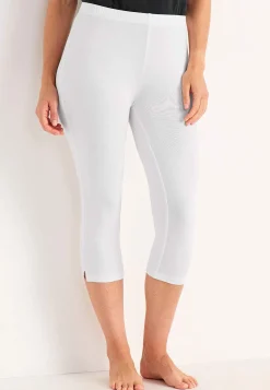 Capri leggings med sideslidser
