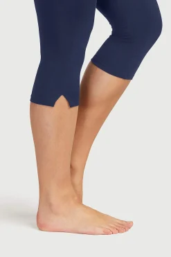 Capri leggings med sideslidser