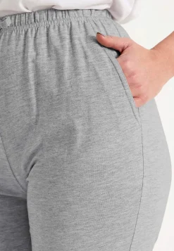 Capribukser i jersey med ribkant