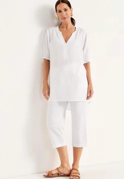 Capribukser i vasket bomuld