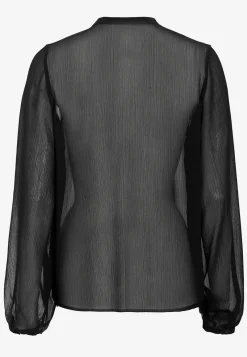 Chiffonbluse med volanter