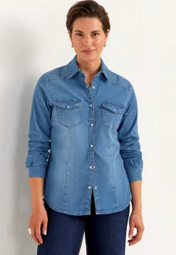 Cowboyskjorte i lidt lettere denim | Cellbes