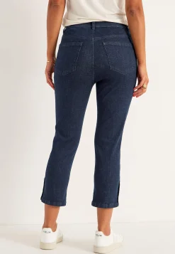 Crop jeans med design med fem lommer