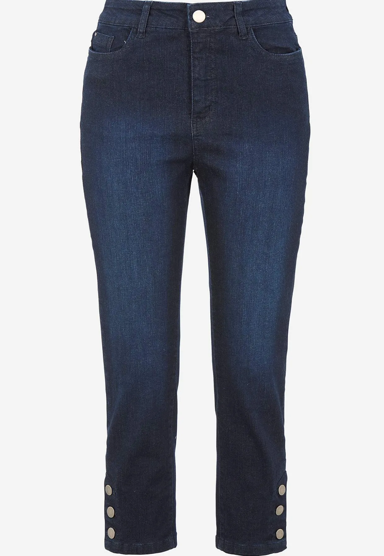 Crop jeans med design med fem lommer