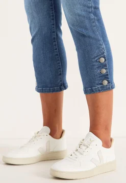 Crop jeans med design med fem lommer | Cellbes