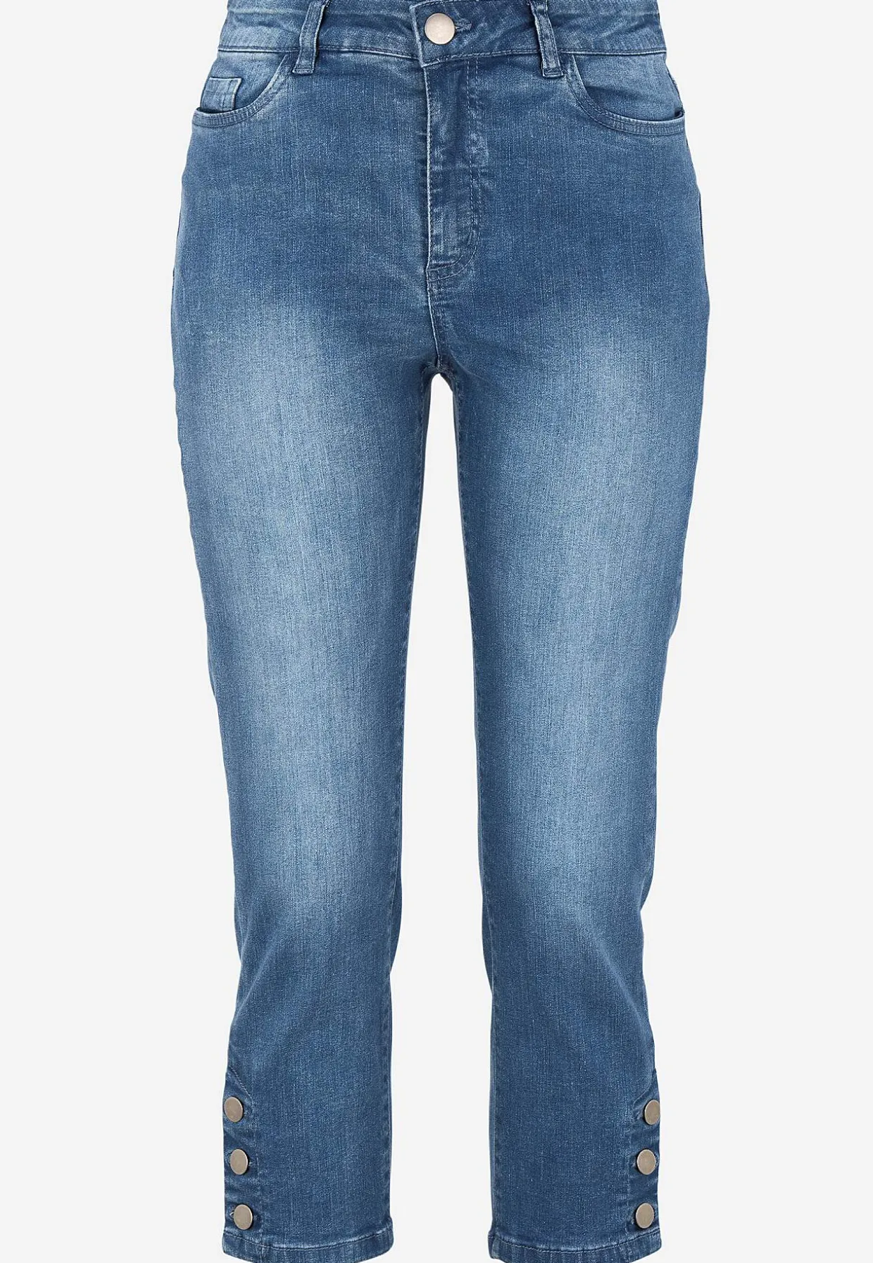 Crop jeans med design med fem lommer | Cellbes