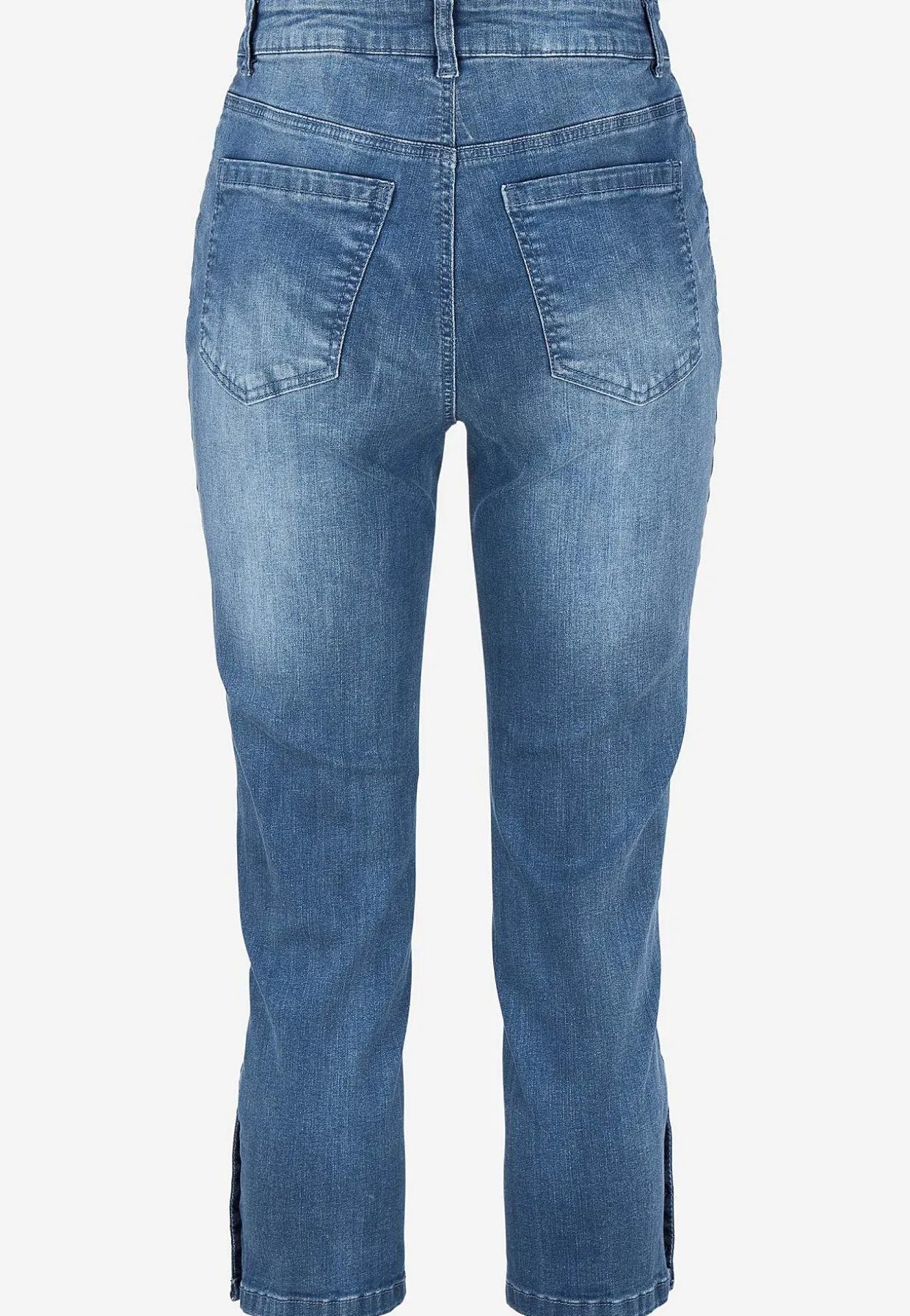 Crop jeans med design med fem lommer | Cellbes