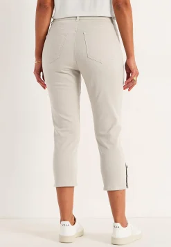 Crop jeans med design med fem lommer | Cellbes