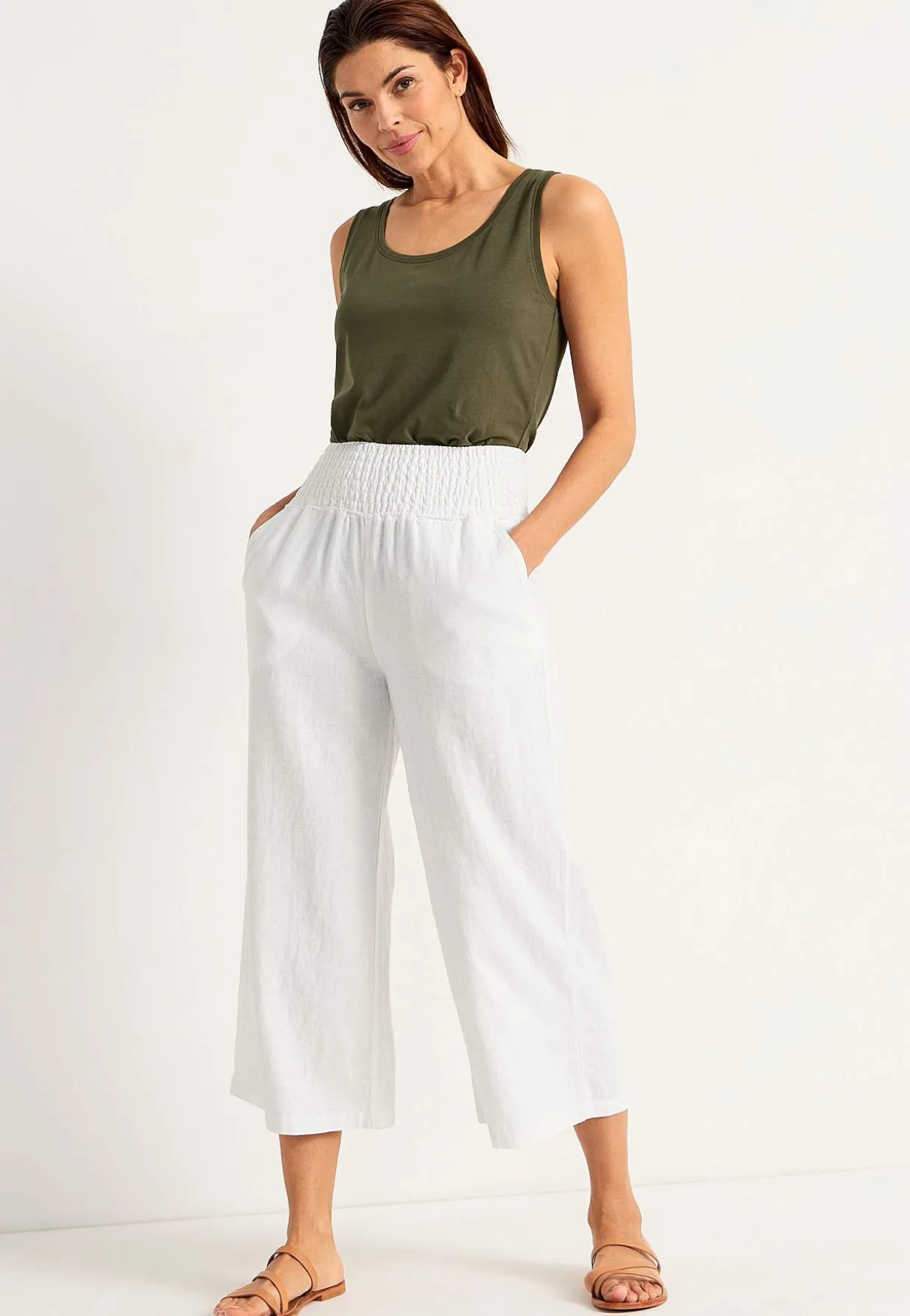 Culottebukser i hørblanding