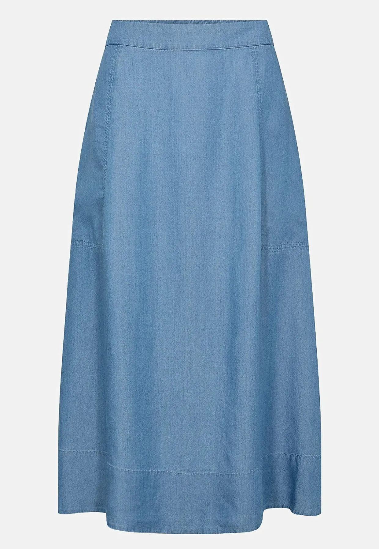 Denimnederdel i lyocell med lommer