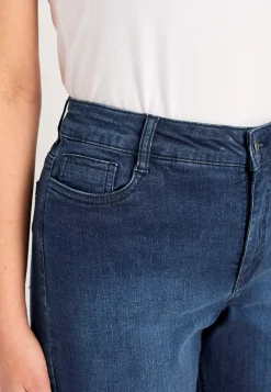 Denimshorts med komfortabelt stræk