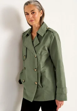 Dobbeltbrystet, kort trenchcoat | Cellbes