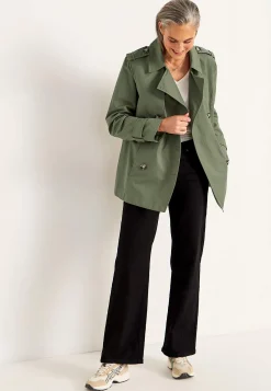 Dobbeltbrystet, kort trenchcoat | Cellbes