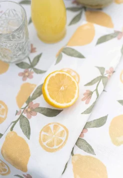 Dug med citronmønster 140x300 cm | Cellbes