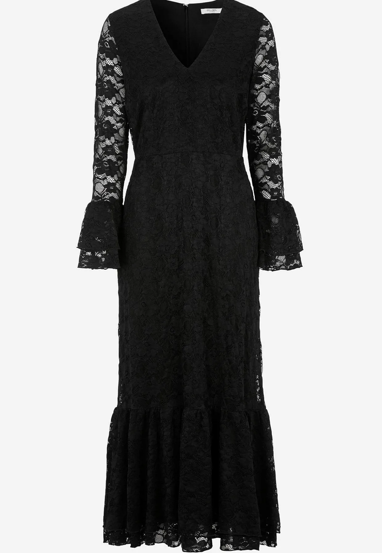 Elastisk blondekjole