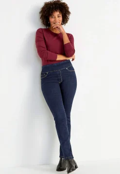 Elastisk jegging med høj elastisk talje Elin