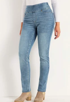 Elastisk jegging med høj elastisk talje Elin