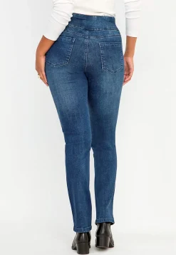 Elastisk jegging med rhinstensdetaljer