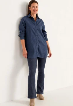 Elastisk tunika i denim