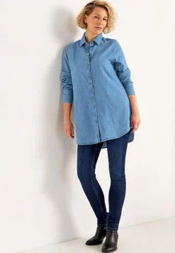 Elastisk tunika i denim