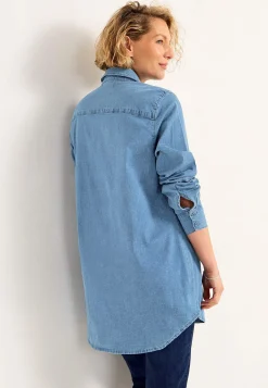 Elastisk tunika i denim