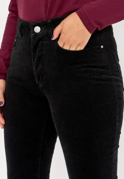 Elastiske fløjlsbukser