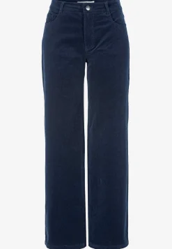 Elastiske fløjlsbukser med brede ben