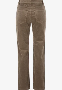 Elastiske fløjlsbukser med lige ben