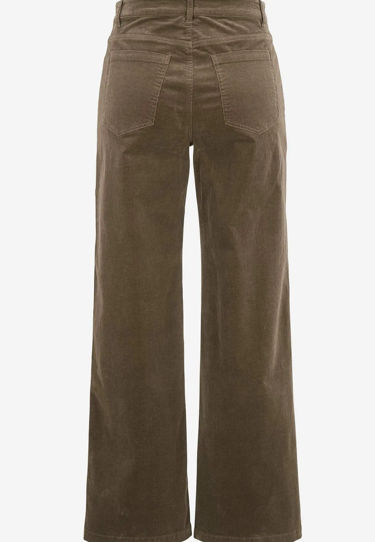 Elastiske fløjlsbukser med brede ben