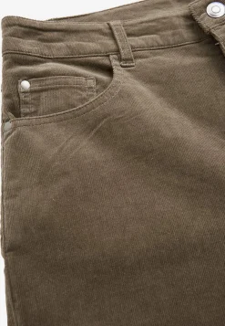 Elastiske fløjlsbukser med brede ben