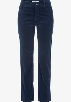 Elastiske fløjlsbukser med lige ben