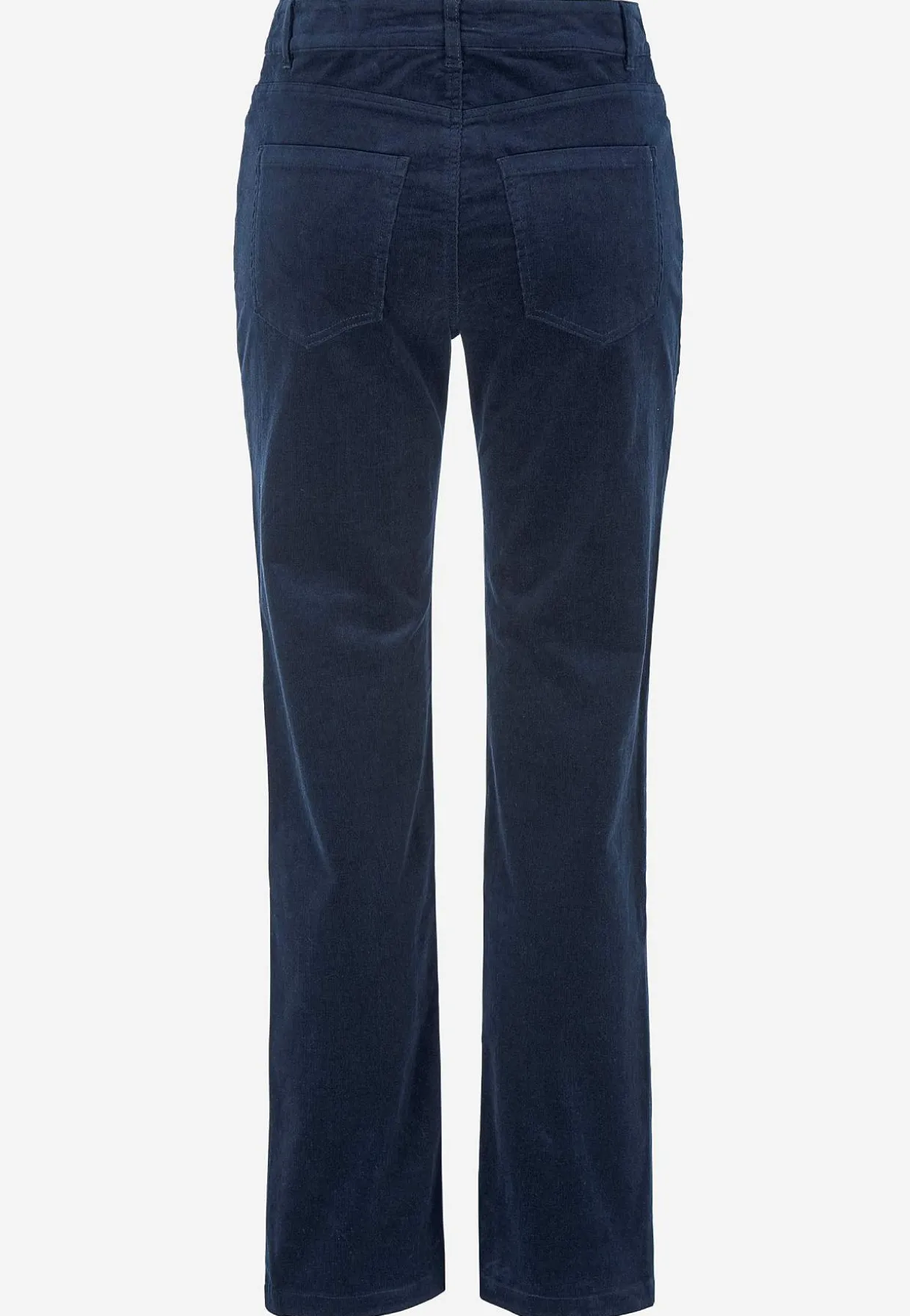 Elastiske fløjlsbukser med lige ben