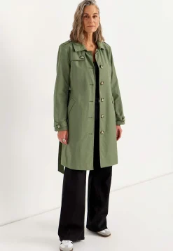 Enkeltradet trenchcoat