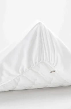 Faconsyet lagen i satin Økologisk bomuld