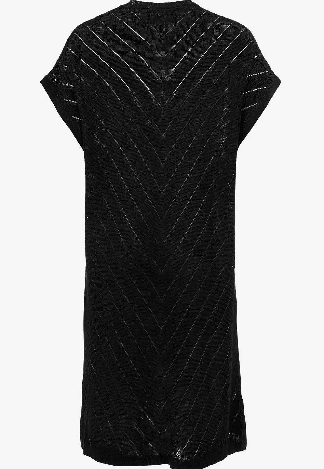 Fintstrikket cardigan med hulmønster