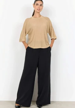 Fintstrikket trøje med glimmertråde