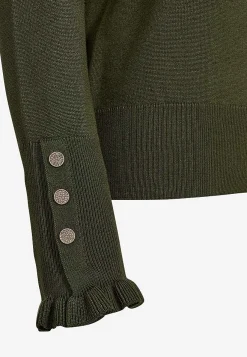 Fintstrikket trøje med knapper